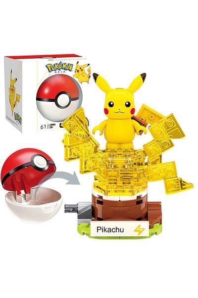 Choice4 Pikachu Pokemon Mini Pikachu-Claw Crane Building Blocks Charizard Pikachu Squirtle Bulbasaur Assembl