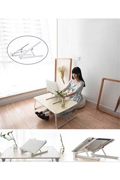 fun zone حامل كمبيوتر محمول قابل للطي، حامل لأجهزة الكمبيوتر المحمولة مقاس 11-18 بوصة، بزوايا قابلة للتعديل بمستويين