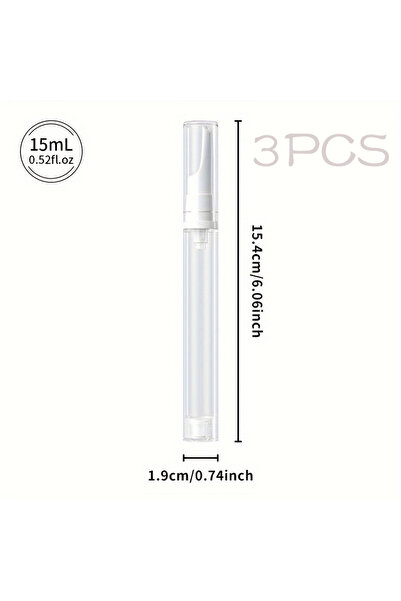 Choice6 3 قطع - 15 مل 5/10/15 مل زجاجة موزع كريم أساس شفاف محمولة للسفر مع عي...
