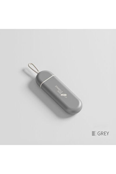 Choice3 حافظة أدوية محمولة ملونة رمادية بثلاث مساحات، حافظة رعاية صحية، علبة ...