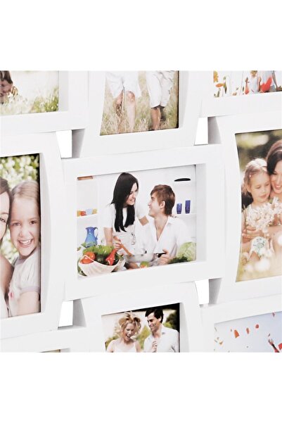 SERSIMO Wall photo frame, collage of 18 photos, 47x93cm, white