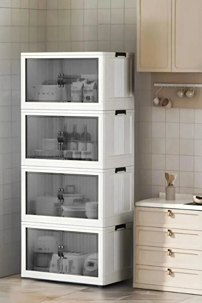 HALL BREATHE 4'lü sert plastik mıknatıslı kapak seti, mutfak ve banyo dolapla...