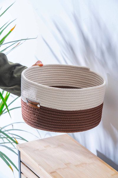 ACAR Home Beyond Round Small Size Wicker Organizer - 26 cm