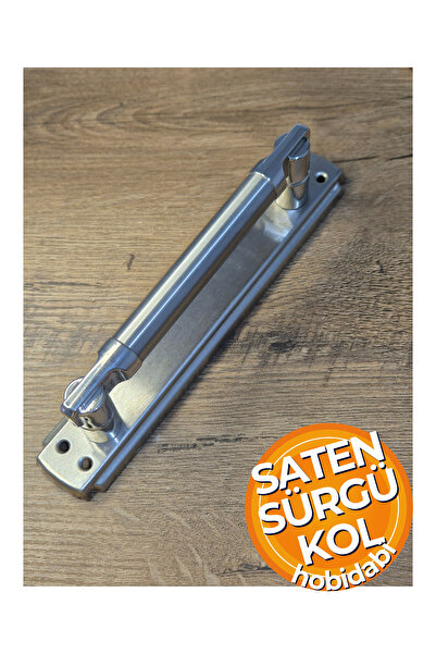 HOBİDABİ Sürgü Kapı Aynalı Çekme Kolu Saten Tutma Kulpu Kulbu Dış Kapı Tutamağı Kol 14,5 cm