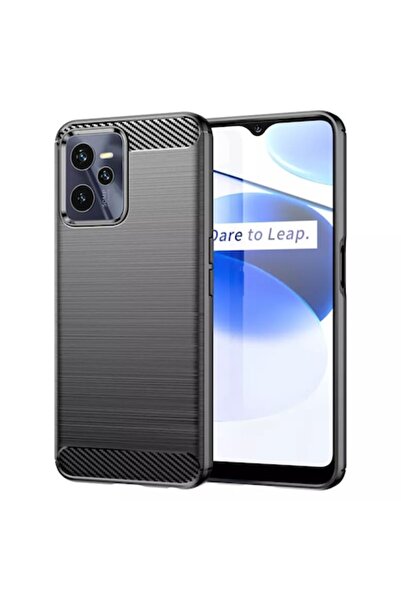 OEM Carcasă pentru Realme C35/Narzo 50A Prime, silicon carbon, poliuretan, negru