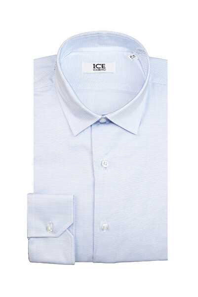 Ice Iceberg CĂMAȘĂ BĂRBĂTEASCĂ GANI - Fundal Alb și Albastru