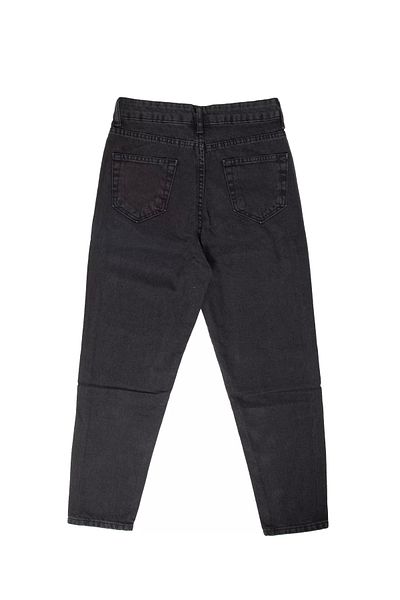 Bak Moda Black Buttoned Basic Black Mom Shape Pants