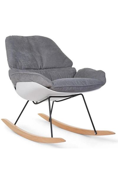 CHILDHOME Rocking Chair White/Grey