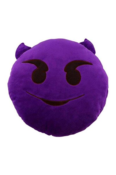 Generic وسادة بتصميم إيموجي بنفسجي 30x30x5 سنتيمتر