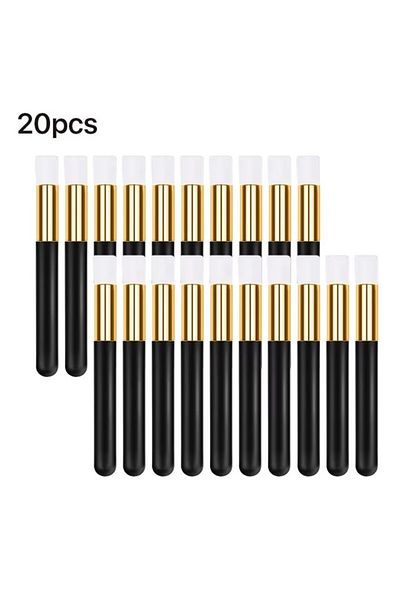 Choice7 black-20pcs Eyelash Cleaning Brush Lash Shampoo Brush for Eyelash Extensions Peel Off No