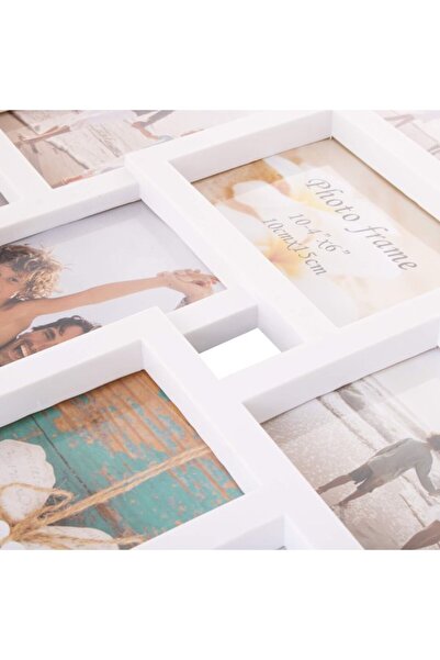 SERSIMO Wall photo frame, collage of 10 photos, 48x53cm, white