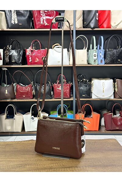 VICTORIA SHINE موديل 3103 - حقيبة بثلاثة عيون - زينا براون