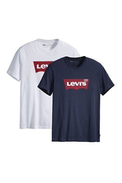 Levi's Herren T-Shirt 2er Pack - "Graphic Set-In Neck", Rundhals, Baumwolle