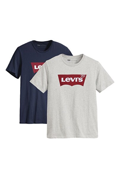Levi's Herren T-Shirt 2er Pack - "Graphic Set-In Neck", Rundhals, Baumwolle