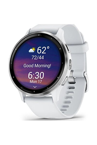 Garmin Tracker de activitate în aer liber Venu 3, GPS, Wi-Fi, curea din silicon, 45 mm, argintiu/gri închis