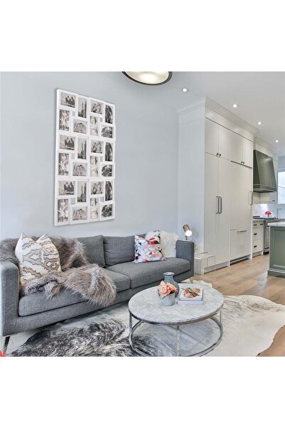 SERSIMO Wall photo frame, collage of 24 photos, 57x86cm, white