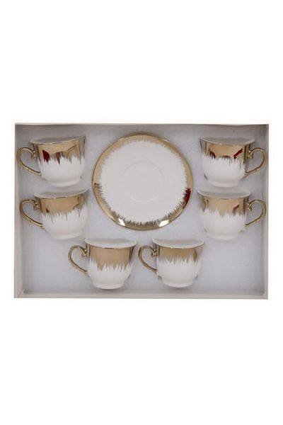 Bisbell Ceramic Tea cup with Saucer, Mug,6pcs,BB3417