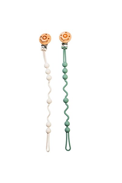 BabySnugg Set Lantisor pentru suzeta din silicon Babysnugg, 2 bucati, clips d...