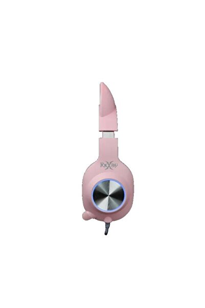 FoxXray Gaming Headset, BAL-62 ShinyCat PK, Illuminated RGB Cat Ears, Pink