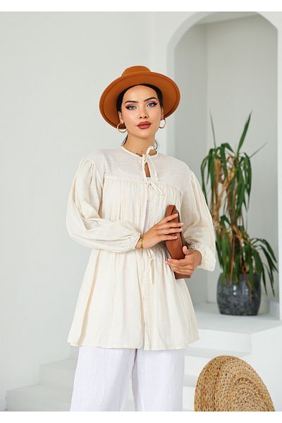 Vegove Front Gathered Long Tunic