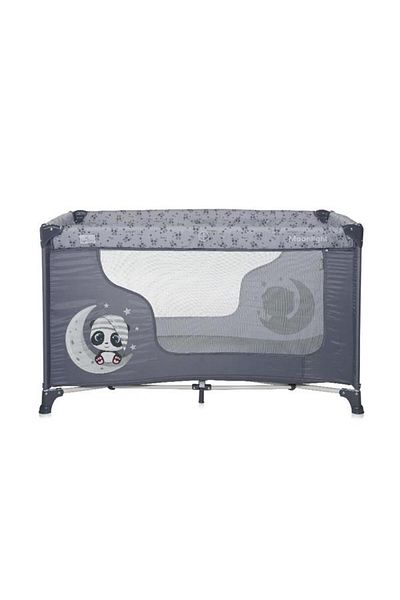 LORELLİ Pătuț pliabil pentru bebeluși Moonlight, 1 nivel, Cool Grey Pandas
