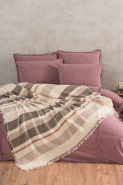 VAROL 4 Layer 100% Cotton Muslin Pique & Bedspread – 230X250 cm