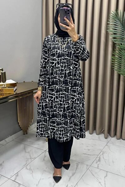 Generic Brand Özgün Takim White Wrinkled Fabric Women's Trouser Suit