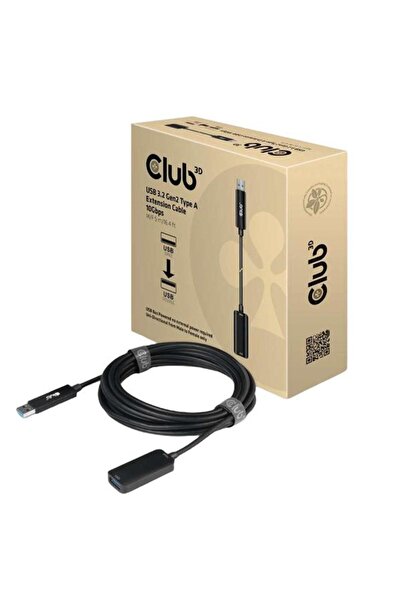 Club 3D Cablu prelungitor Club3D CAC-1411, USB3.2 Gen2 tip A 10Gbps M/F, 5m (...