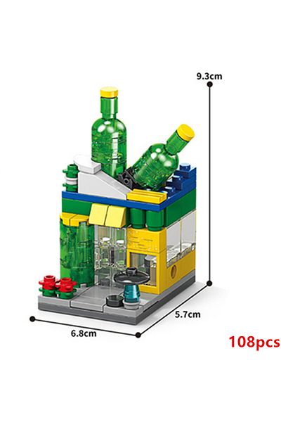 Choice8 no Box 108pcs NEW DIY Makeup Convenience Store Flower Shop Hair Salon Piano Game Hall Fruit Bookstor