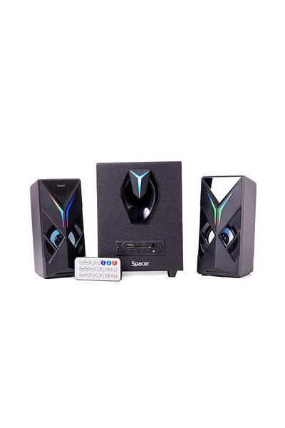 Spacer Boxe Gaming 2.1 HURRICANE, RMS 14 W, bluetooth, telecomanda wireless, 17 x LED, USB/SD/AUX/ra