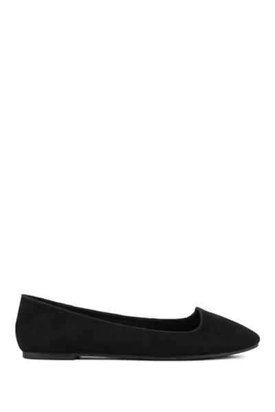 london Rag Women Black Microfiber Casual Ballerinas