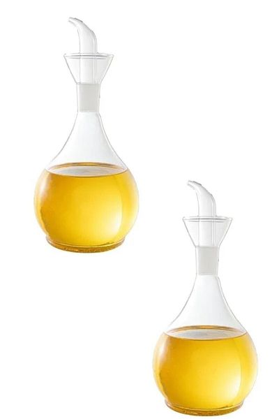Qerhome Borosilicate Glass Chubby Tufted Oil Sauce Bowl Vinegar Bowl 2 Pieces