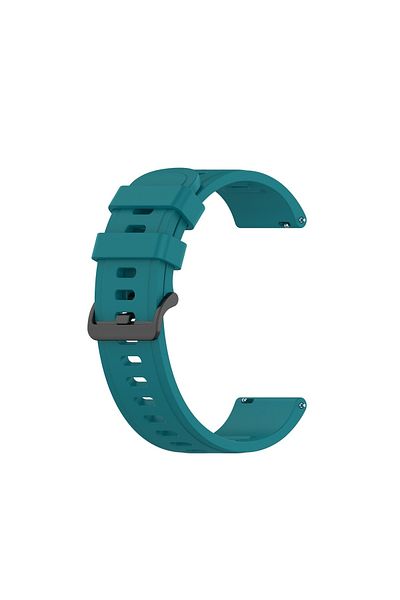 eR D L Silicone strap compatible with Garmin Venu SQ, strap width 20mm, turquoise blue, eR D L