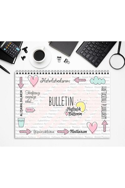 express planlayıcı A4 Weekly Planner Bulletin - Concept Notebooks - Medium - Spirals - Cardboard