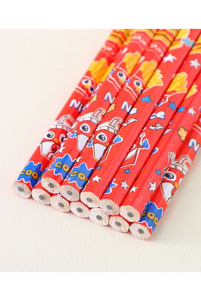 Fab N Funky Kids Stationery Set, Creative Mix, Fun for School Projects, Food Theme, 3 Years+, Red - 41 Pieces