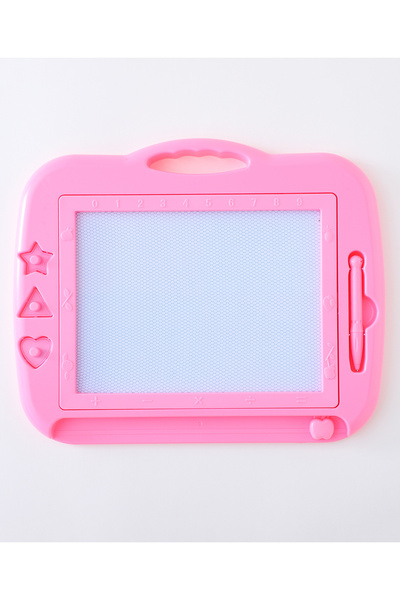 Fab N Funky Kids Writing and Doodle Board with Pen, Eye Friendly, Reusable, Mess-Free, 3 Years+ - Pink