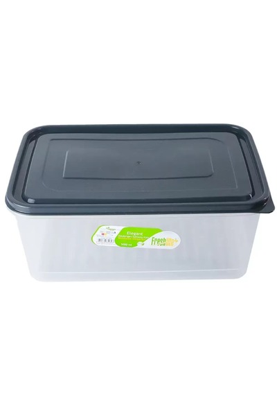 Freshlife Elegant Rectangular Gray Storage Box & Container with Lid – 500ml Capacity