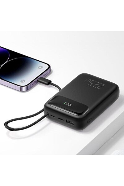 Mcdodo External Battery Digital Display 10000mAh, 22.5W, Lightning cable included (Black)