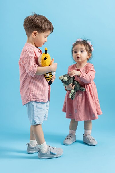 HOPFRÖG Smart Walker Casual Süper Mat Havalı Gri Barefoot Çocuk Ayakkabı