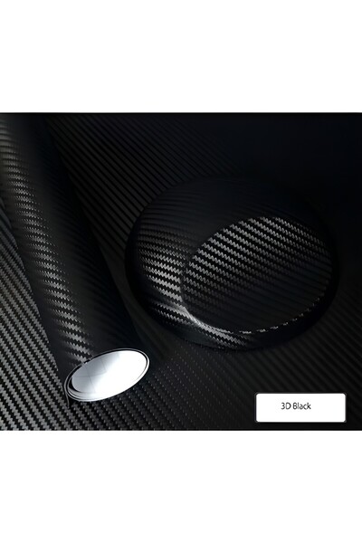 krckıraç Kıraç Reklam Hava Kanallı 3D Siyah Karbon Fiber Koruma Kaplama Folyo...
