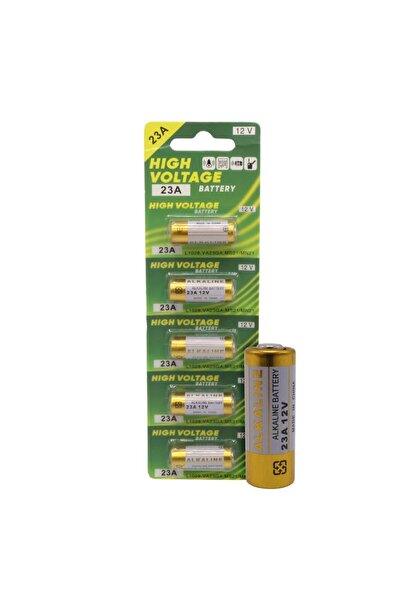 Powermaster LR23A 12 Volt 23A Kalın Alarm Pili Alkaline Batarya (5'LI Paket)