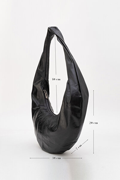 Dericlub Venus Women's Casual Bowl Bag Real Leather Glossy Black