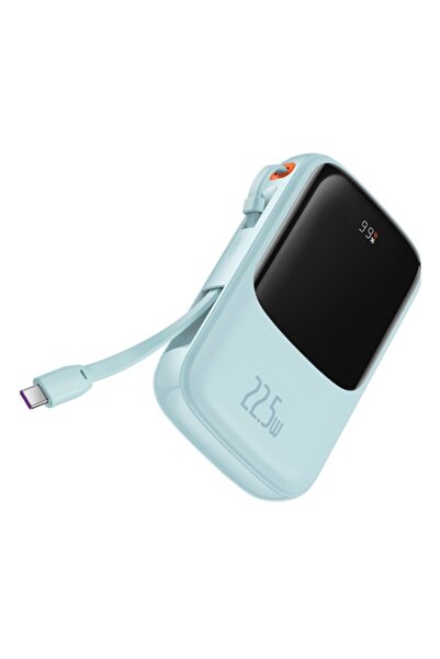 SOHO Baterie externă 10000 mAh, 1x USB, 1x USB-C, 1x Lightning, Albastră