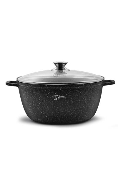 Samus Toledo Line TOL30-OC Cooking Pot with Lid, 30 cm, 7.9 L, Black