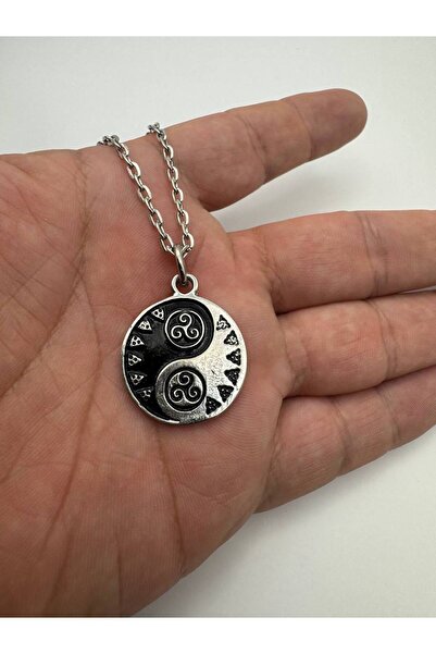 Yuchicly قلادة للنساء والرجال مع علامات الكيلت والين يانغ - يوتشيكلي، التوازن...