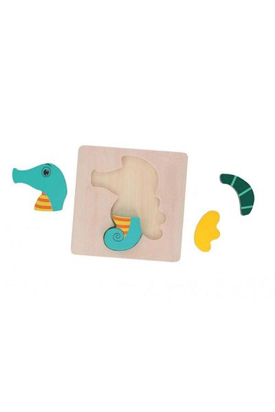 Marionette Puzzle din lemn Calut de mare 5 piese