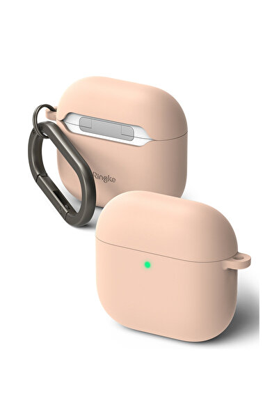 Ringke جراب سيليكون لسماعات AirPods 4، غطاء واقٍ مضاد للخدش مع سلسلة مفاتيح -...