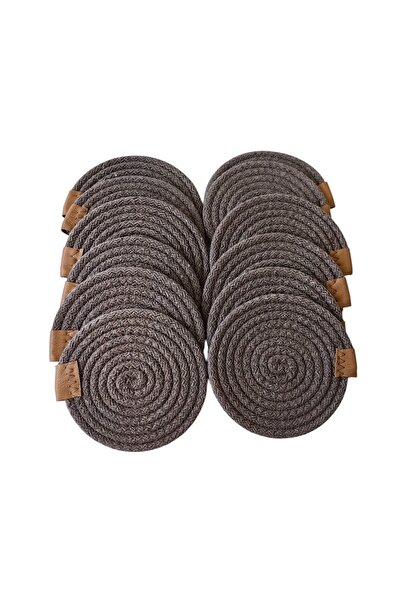 HHKARTS أكواب الجوت بساط كوب سيبيا 13 سم 12 قطعة