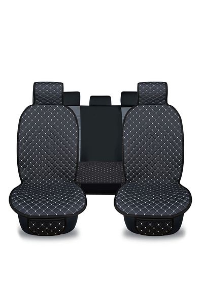 Mega Oto Market Blackdot Series Anti-Sweat Woven Fabric Auto Seat Protector Cover Front and Rear Seat Suit