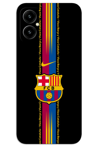 MRCİLETİSİM غطاء خلفي مطبوع بنمط Omix X3 HD - برشلونة